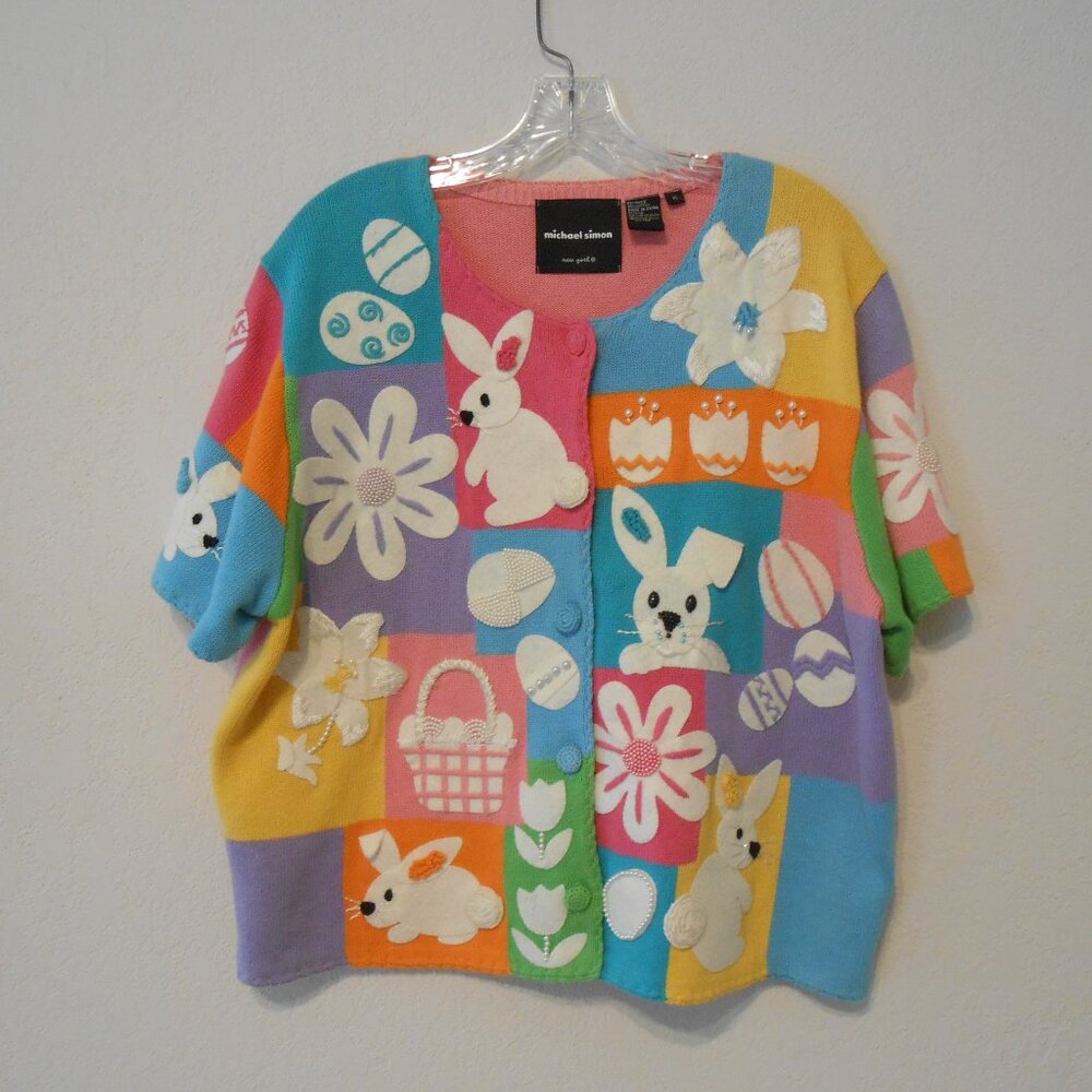 Michael Simon Easter Bunny Sweater - image 1